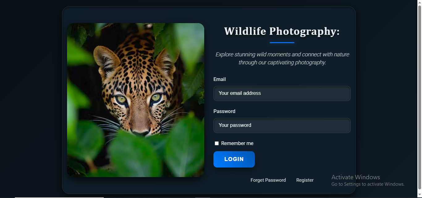 Wildlife Photography Using Firebase